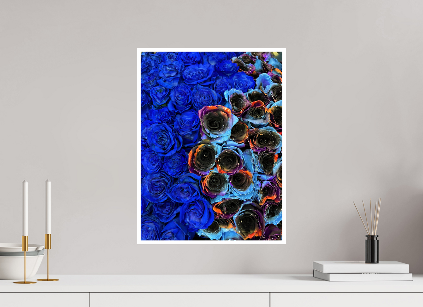 Indulge in the Dramatic Beauty of "Heavy Roses" - photo print