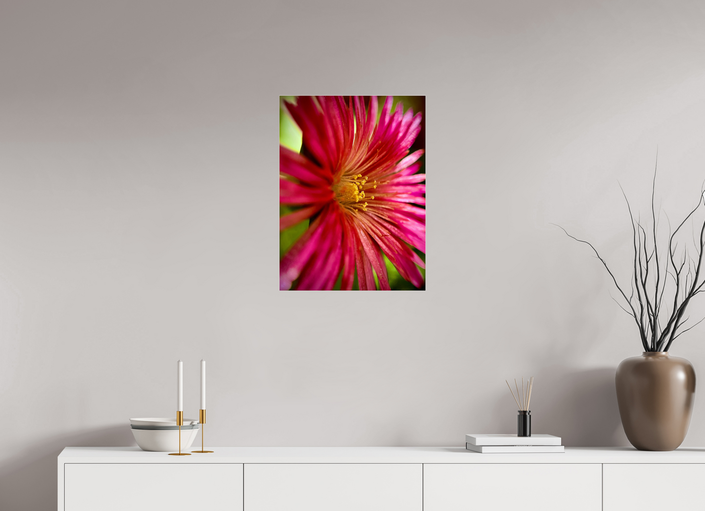Witness the Ephemeral Art of Winter: "Close-up Trailing Ice Flower" - photo print