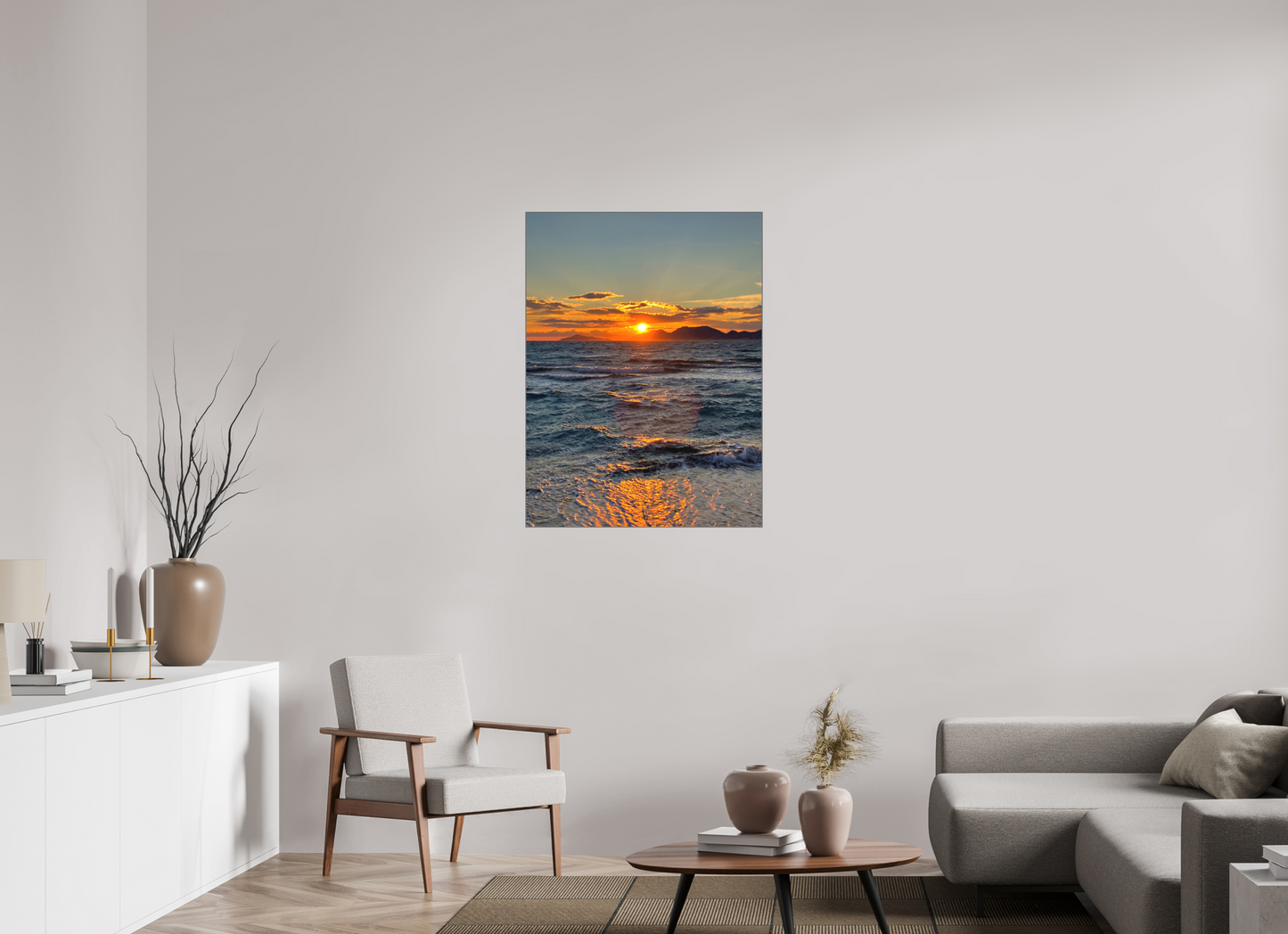 Feel the Rhythm of the Mediterranean: Experience the Dynamic Energy of "Sun Waves" - photo print