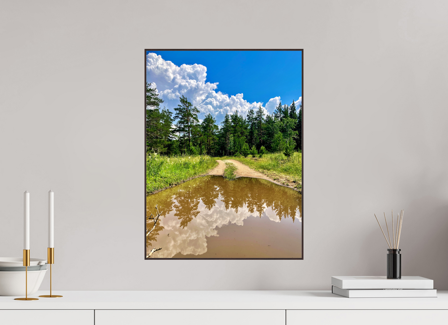 Walk the Line Between Earth and Sky: "Mirror Path" - photo print