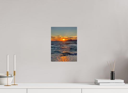 9 x 12″, ChromaLuxe HD Metal Print Feel the Rhythm of the Mediterranean: Experience the Dynamic Energy of "Sun Waves" - photo print