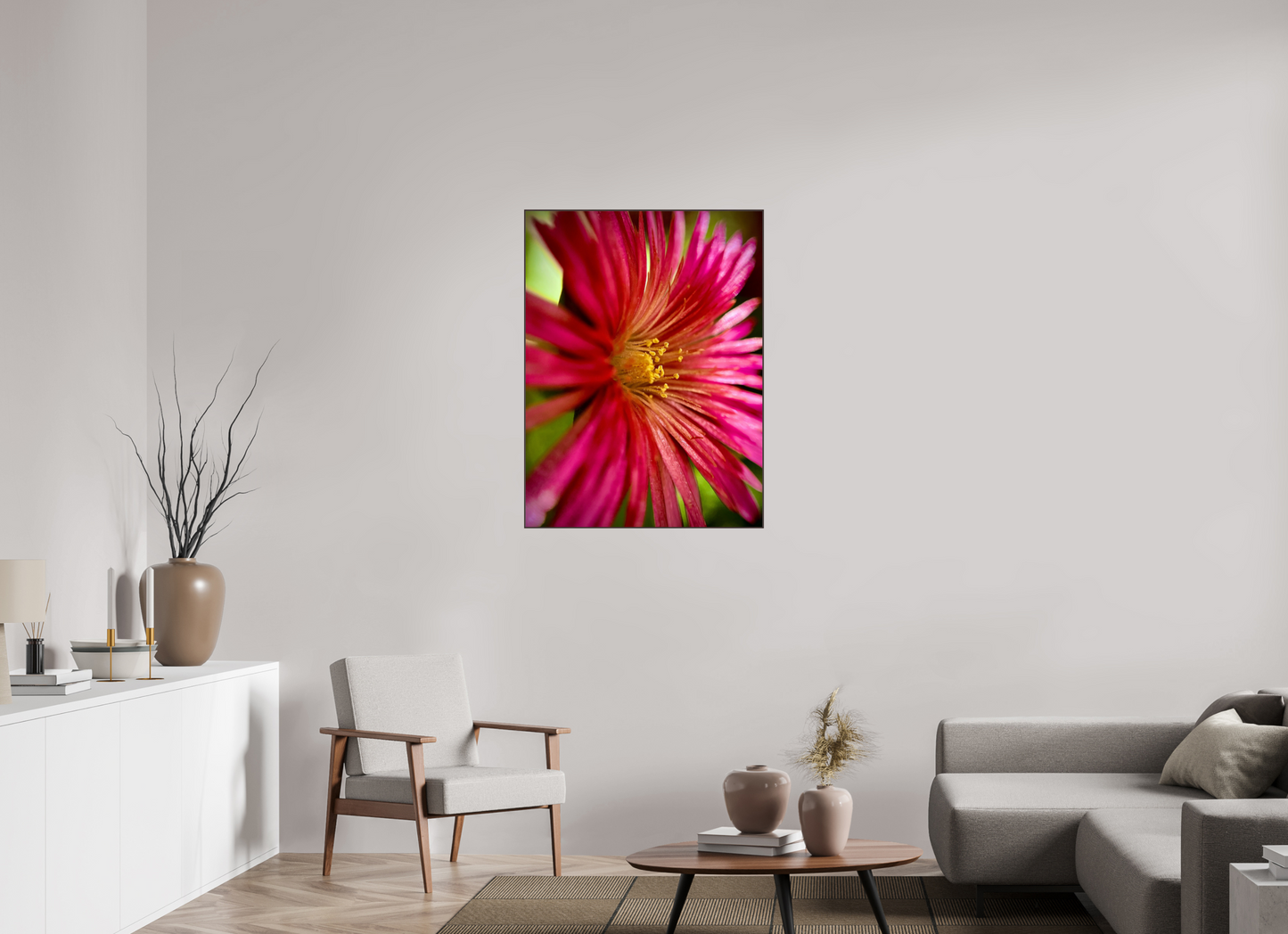 Witness the Ephemeral Art of Winter: "Close-up Trailing Ice Flower" - photo print