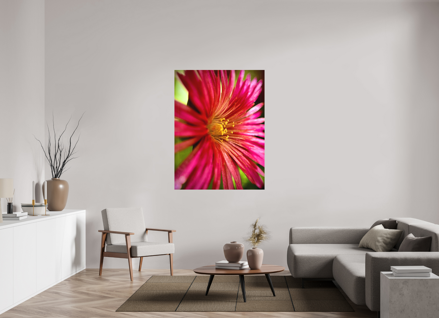 Witness the Ephemeral Art of Winter: "Close-up Trailing Ice Flower" - photo print
