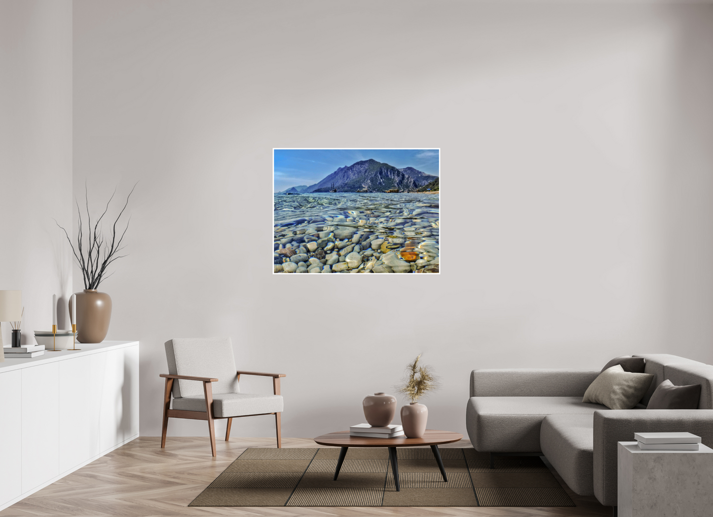 48 x 36″, Fine Art Print on Hahnemühle Paper Embrace the Infinite Calm of the Mediterranean: "Sea Level" - photo print