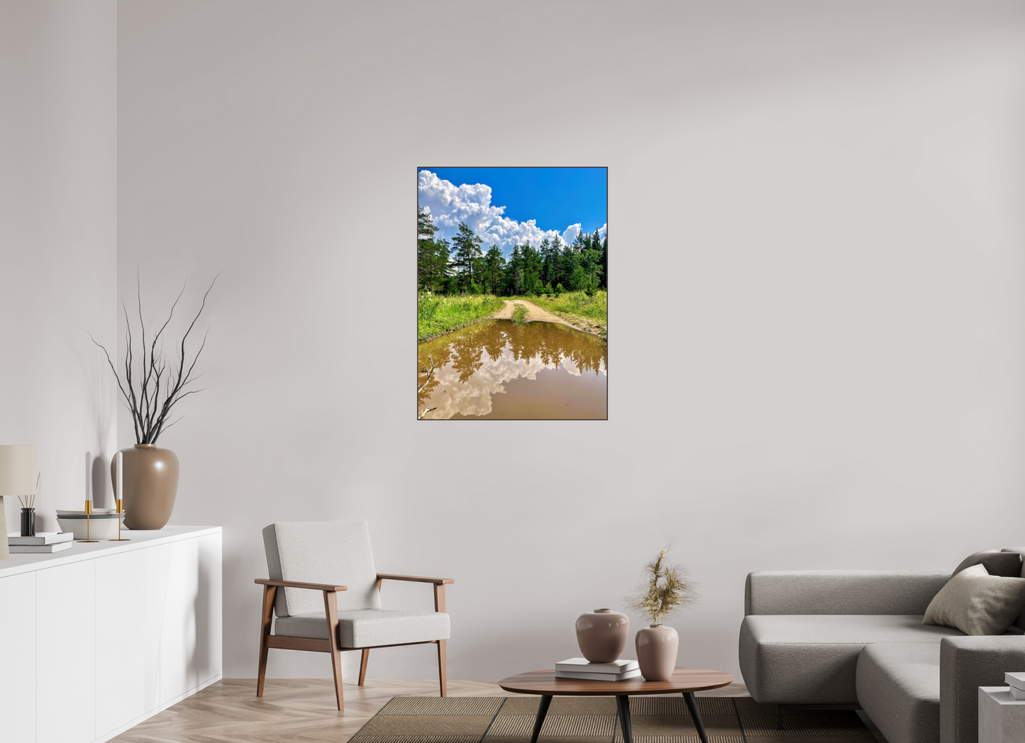 Walk the Line Between Earth and Sky: "Mirror Path" - photo print