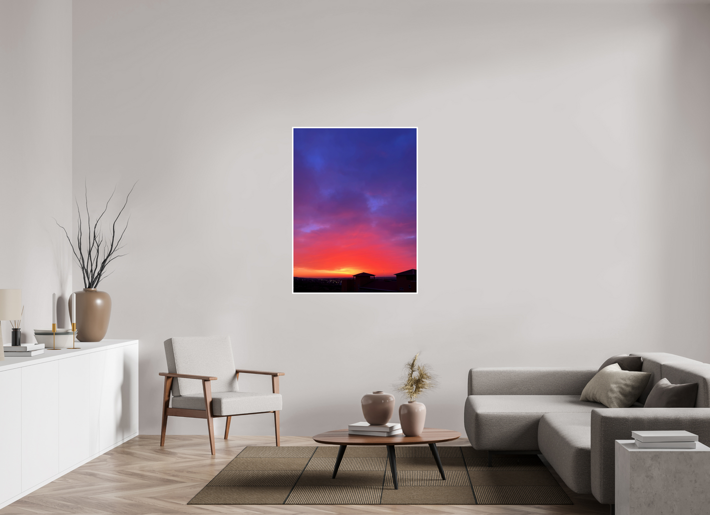 36 x 48″, Fine Art Print on Hahnemühle Paper End the Day in a Blaze of Glory: "Sunset" - photo print
