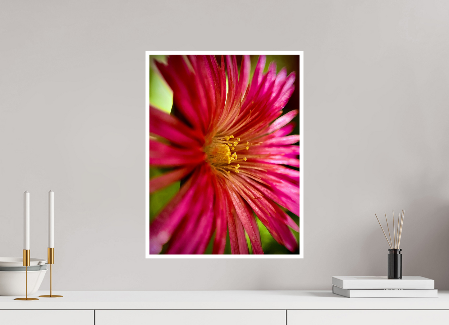Witness the Ephemeral Art of Winter: "Close-up Trailing Ice Flower" - photo print