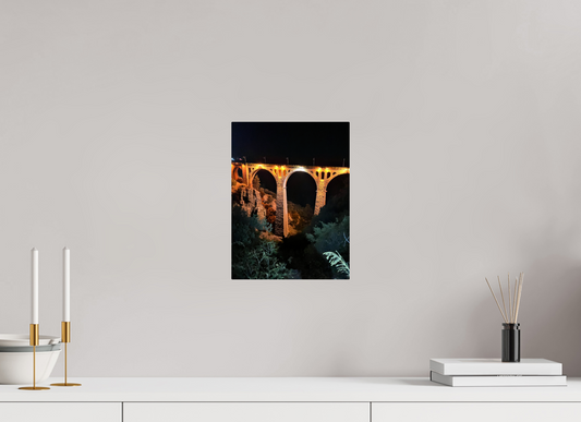 9 x 12″, ChromaLuxe HD Metal Print Cross into History: The Legendary "Varda Bridge" - photo print