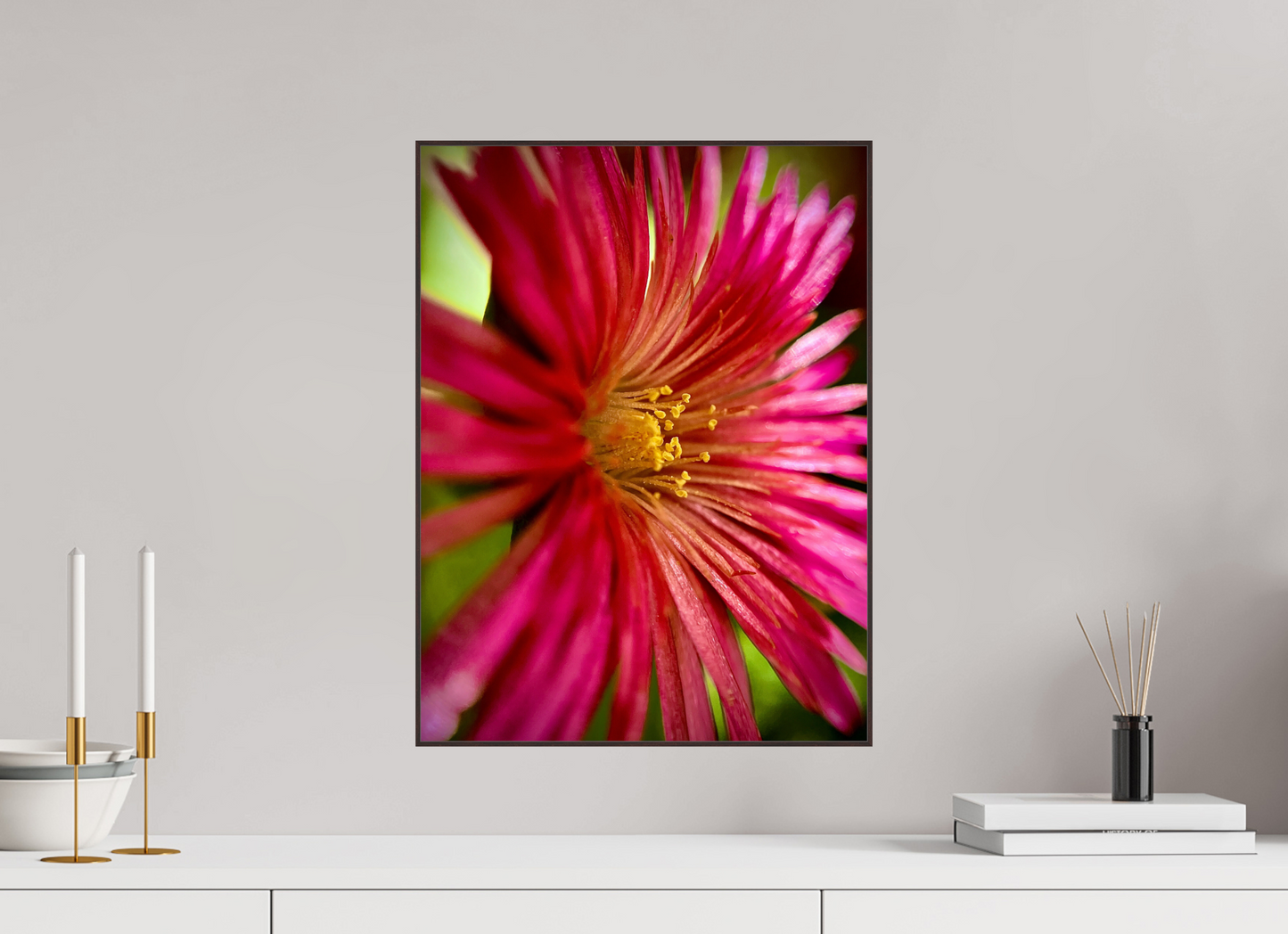 Witness the Ephemeral Art of Winter: "Close-up Trailing Ice Flower" - photo print