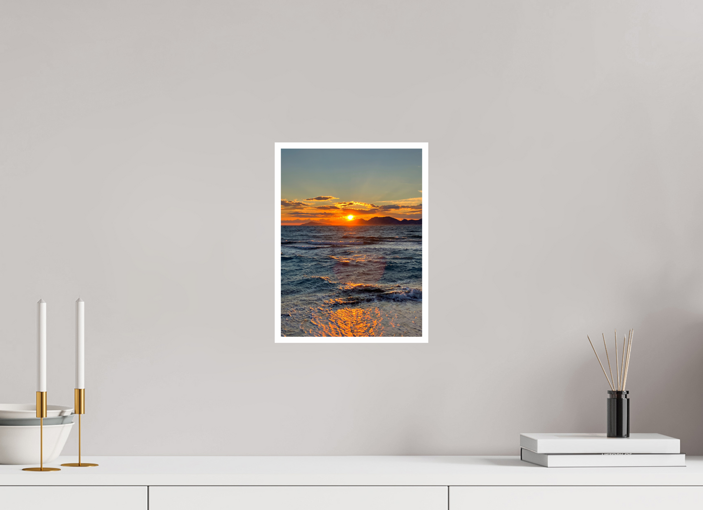 Feel the Rhythm of the Mediterranean: Experience the Dynamic Energy of "Sun Waves" - photo print