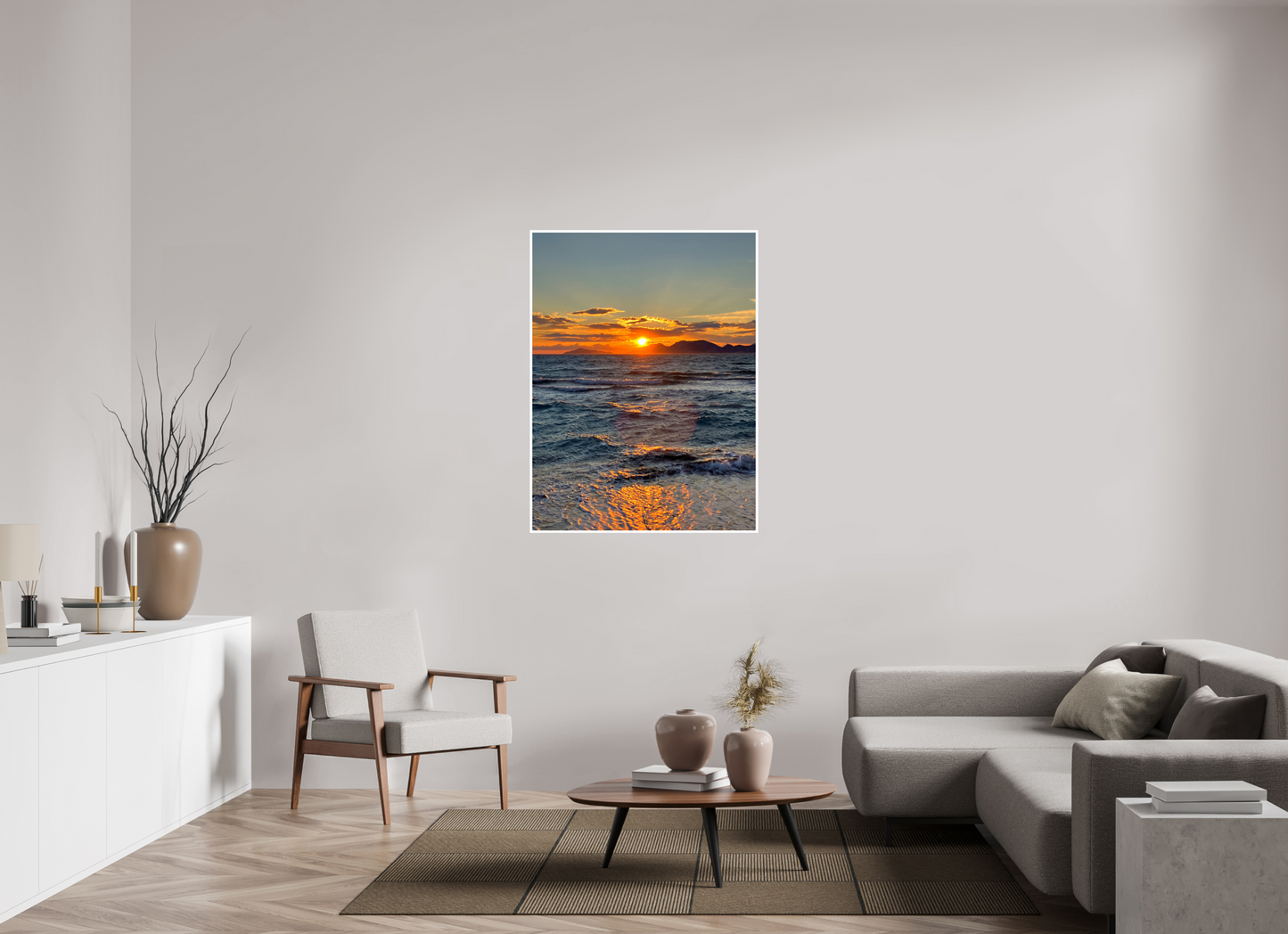 36 x 48″, Fine Art Print on Hahnemühle Paper Feel the Rhythm of the Mediterranean: Experience the Dynamic Energy of "Sun Waves" - photo print