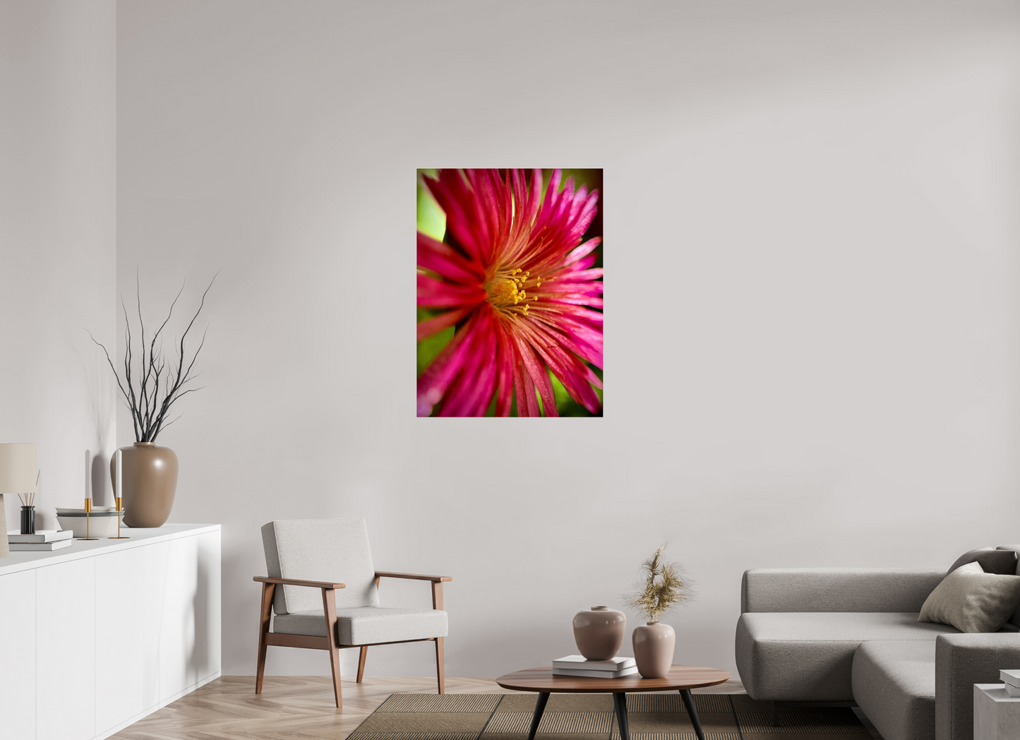 Witness the Ephemeral Art of Winter: "Close-up Trailing Ice Flower" - photo print