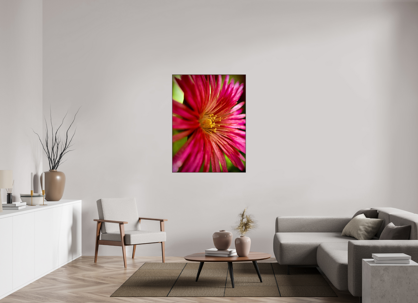 Witness the Ephemeral Art of Winter: "Close-up Trailing Ice Flower" - photo print
