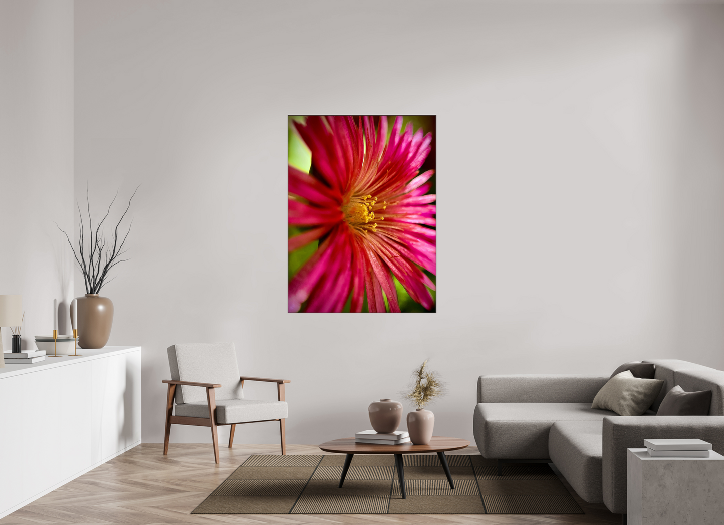 Witness the Ephemeral Art of Winter: "Close-up Trailing Ice Flower" - photo print