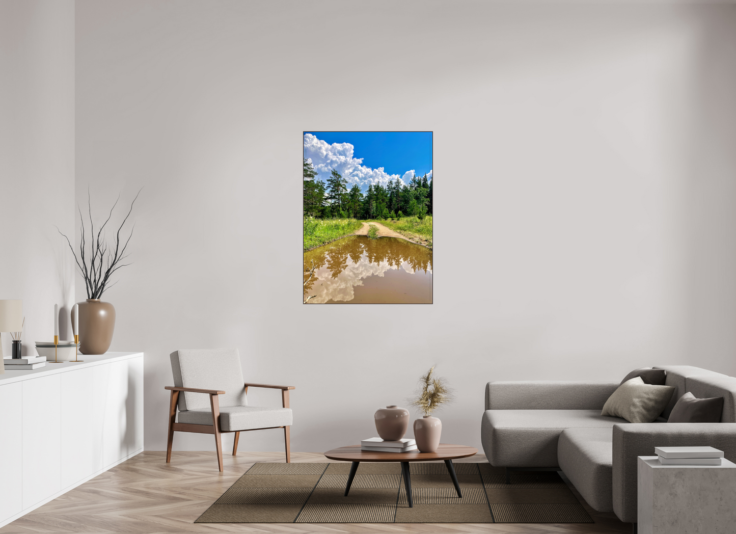 Walk the Line Between Earth and Sky: "Mirror Path" - photo print