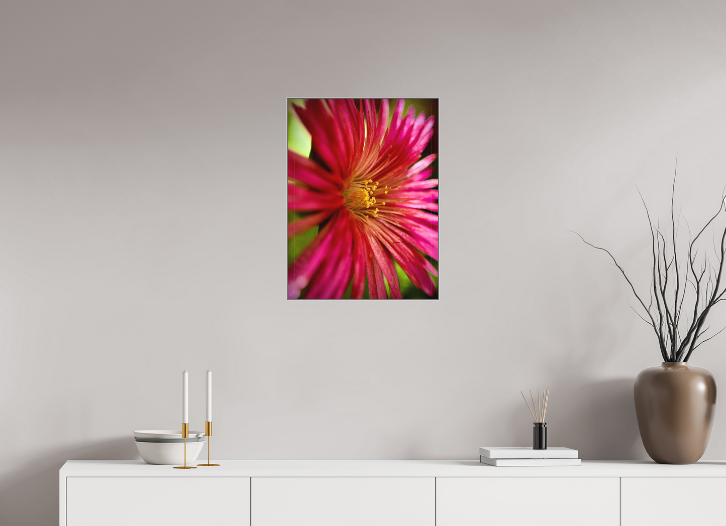 Witness the Ephemeral Art of Winter: "Close-up Trailing Ice Flower" - photo print