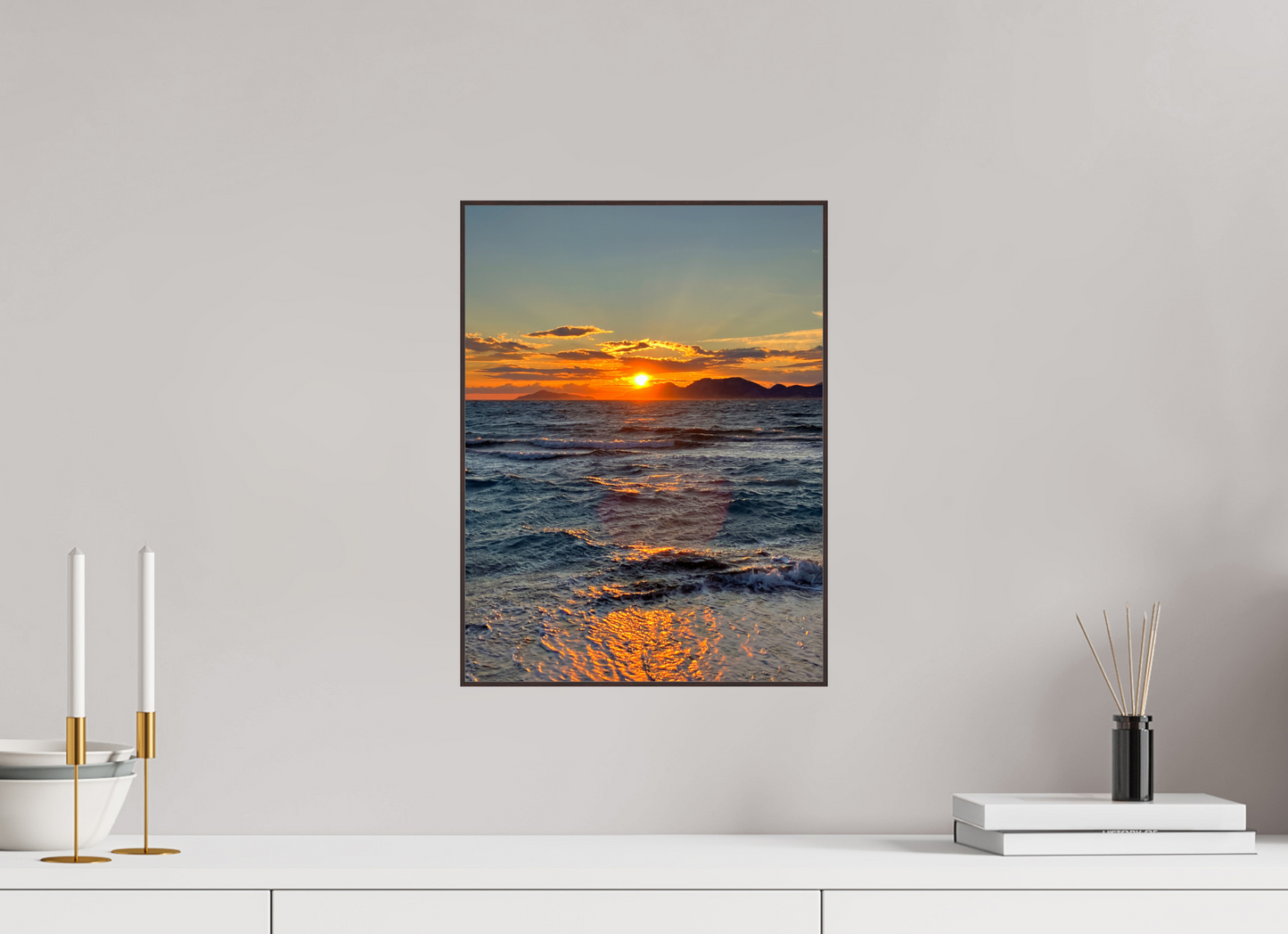 Feel the Rhythm of the Mediterranean: Experience the Dynamic Energy of "Sun Waves" - photo print
