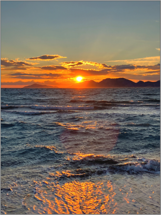 Feel the Rhythm of the Mediterranean: Experience the Dynamic Energy of "Sun Waves" - photo print