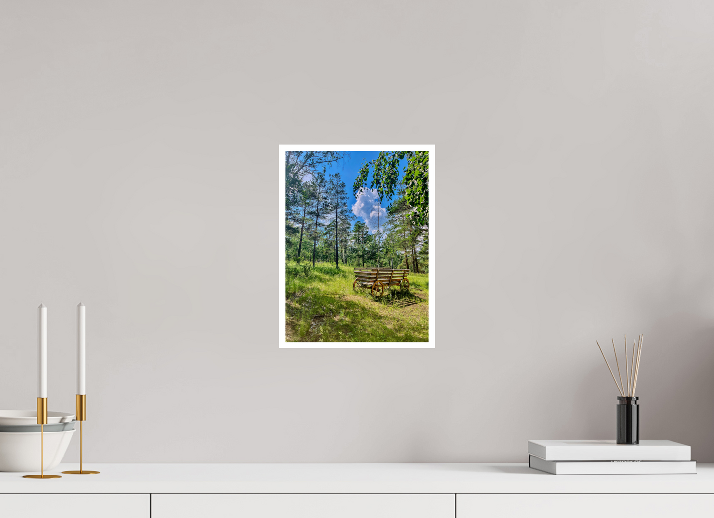 A Pop of Vintage Charm: "Wheels on Green" - photo print