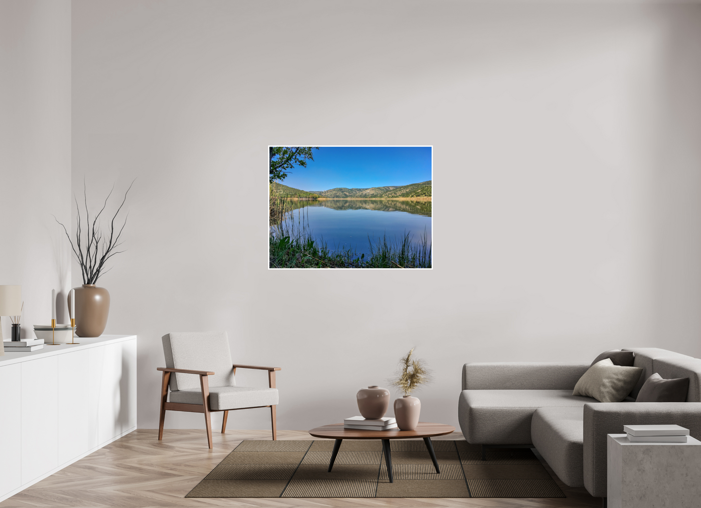 48 x 36″, Fine Art Print on Hahnemühle Paper Capture the Serenity of "Lake Eymir": A Moment of Tranquility for Your Walls - photo print