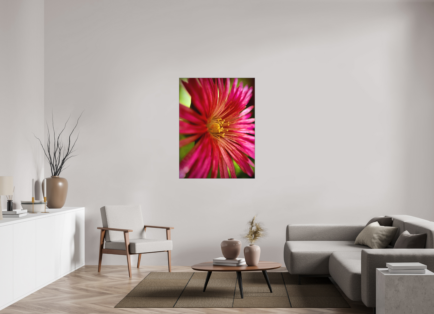 Witness the Ephemeral Art of Winter: "Close-up Trailing Ice Flower" - photo print