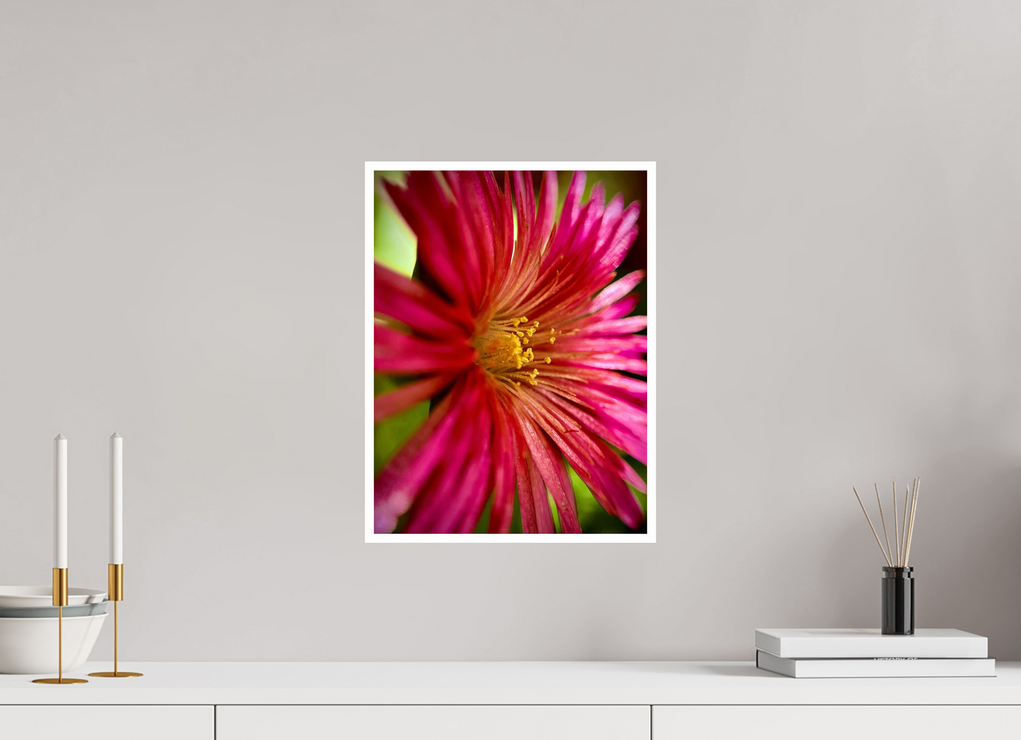 Witness the Ephemeral Art of Winter: "Close-up Trailing Ice Flower" - photo print