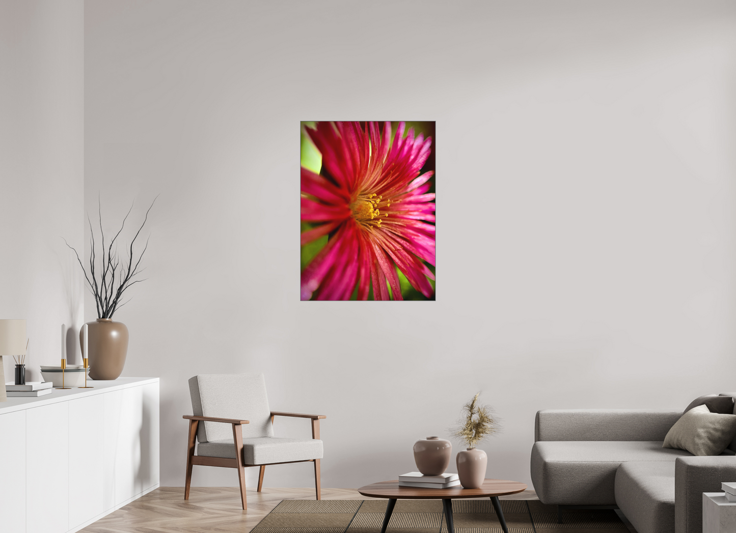 Witness the Ephemeral Art of Winter: "Close-up Trailing Ice Flower" - photo print