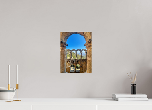 9 x 12″, ChromaLuxe HD Metal Print Echoes of History: "The Arches of Alahan Monastery" - photo print