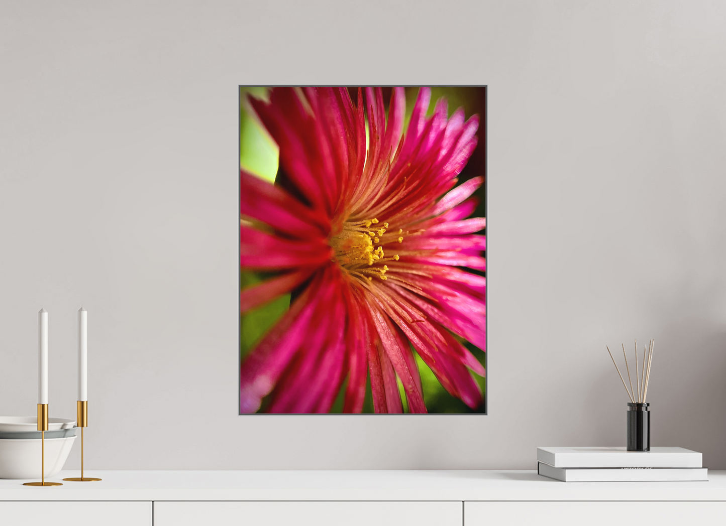 Witness the Ephemeral Art of Winter: "Close-up Trailing Ice Flower" - photo print