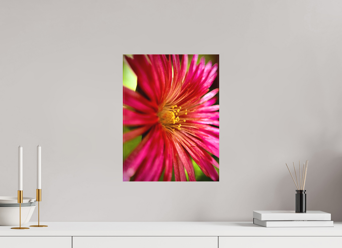 Witness the Ephemeral Art of Winter: "Close-up Trailing Ice Flower" - photo print