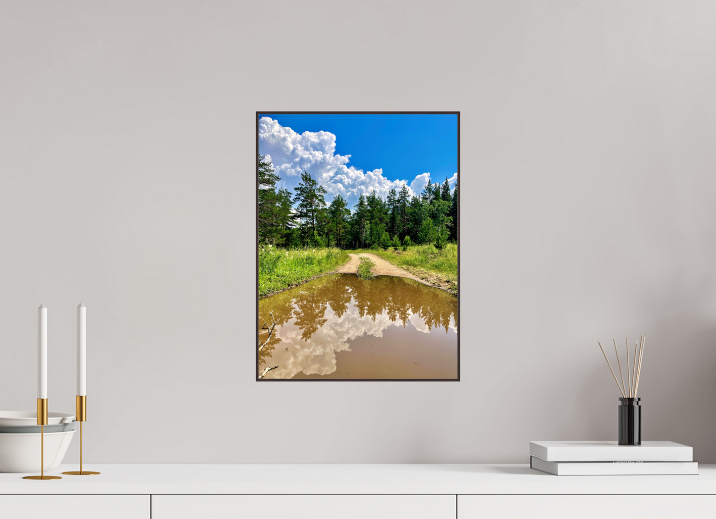 Walk the Line Between Earth and Sky: "Mirror Path" - photo print