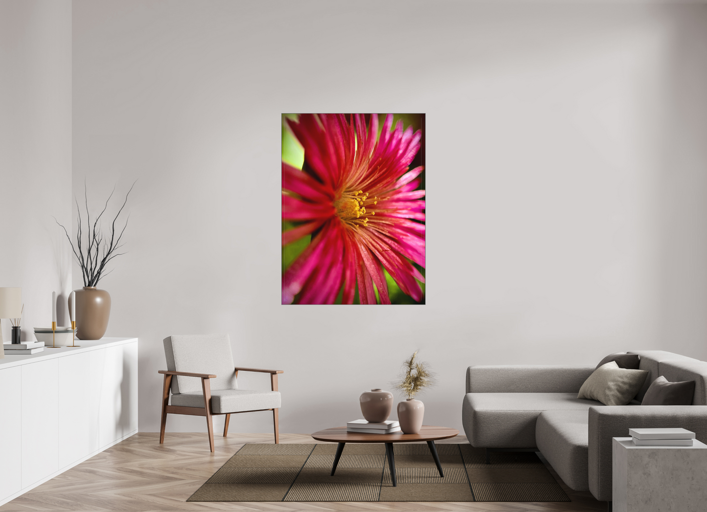 Witness the Ephemeral Art of Winter: "Close-up Trailing Ice Flower" - photo print