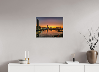 Experience the Urban Oasis: "Kuwait Bay" at Twilight - photo print