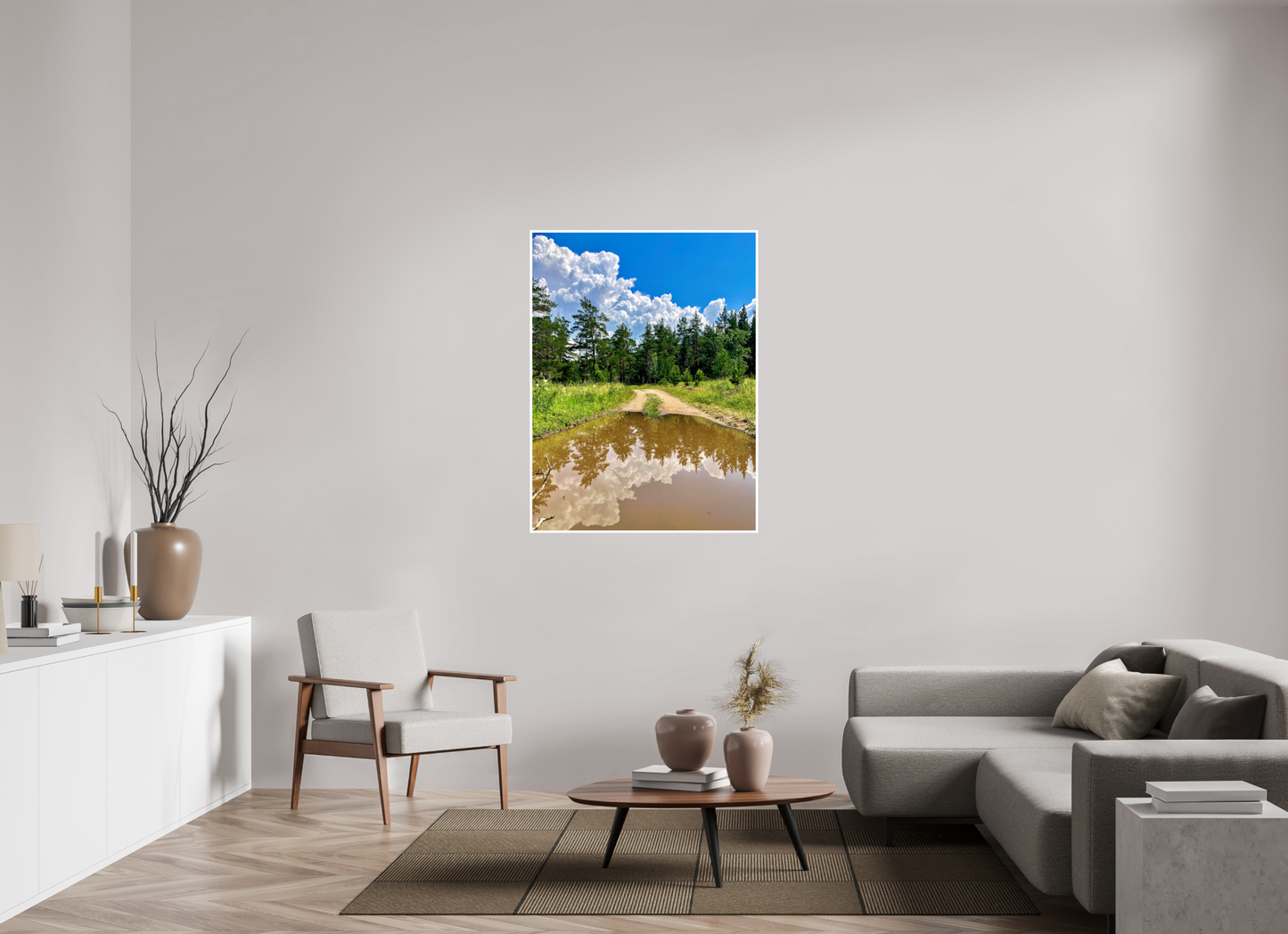 Walk the Line Between Earth and Sky: "Mirror Path" - photo print