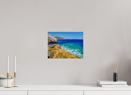 12 x 9″, ChromaLuxe HD Metal Print Dive into the Azure Dream: "Mediterranean Sea" - photo print