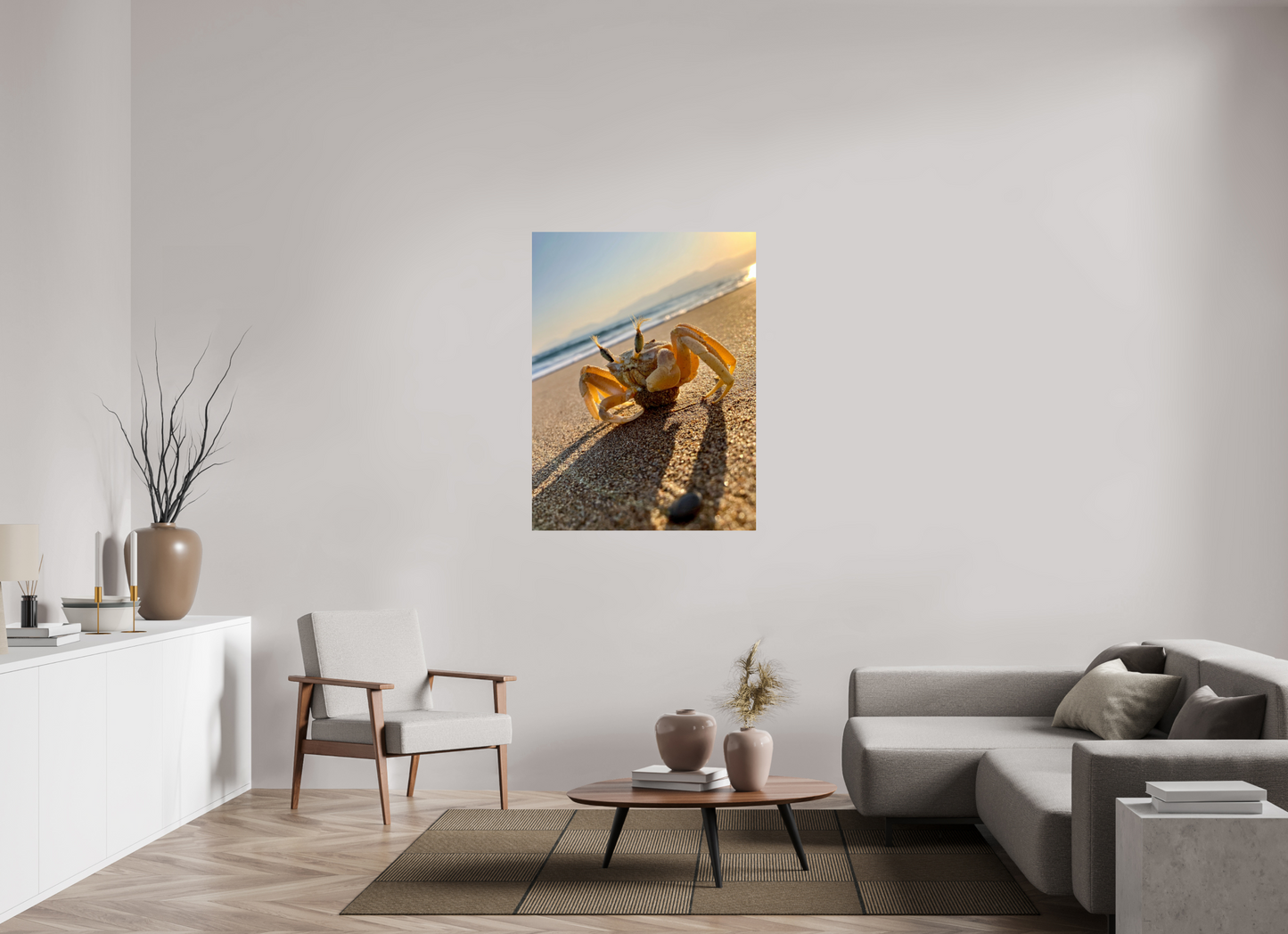 36 x 48″, ChromaLuxe HD Metal Print Explore the Intricate World of the Shore: "The Crab" - photo print