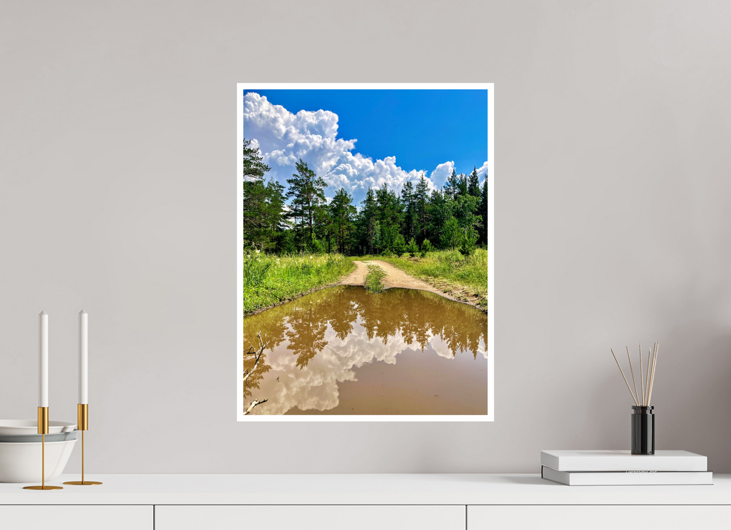 Walk the Line Between Earth and Sky: "Mirror Path" - photo print