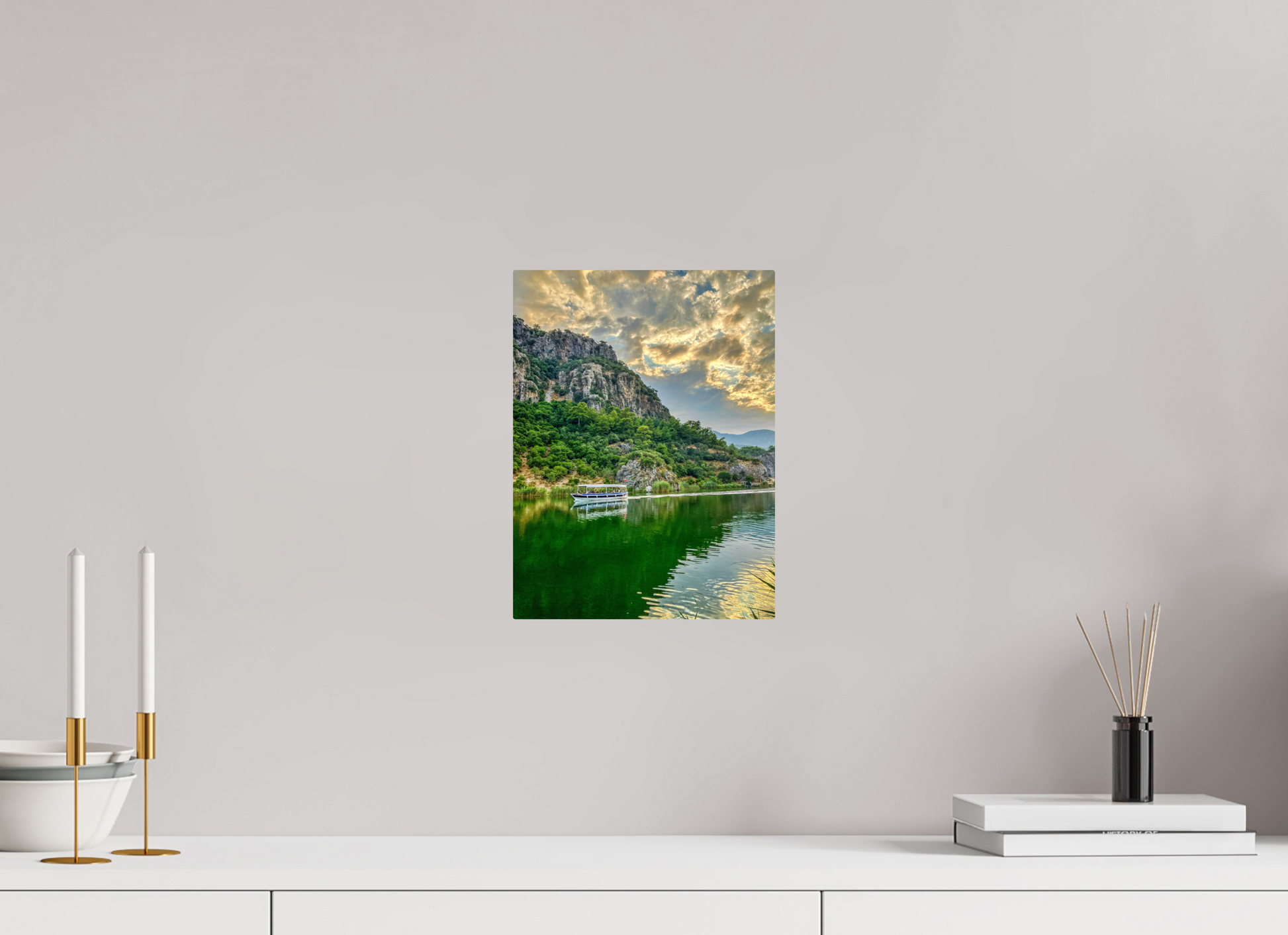 9 x 12″, ChromaLuxe HD Metal Print Glide Through Ancient Wonders: "Dalyan Channel" - photo print