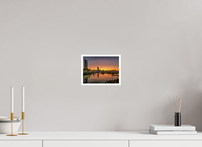 Experience the Urban Oasis: "Kuwait Bay" at Twilight - photo print