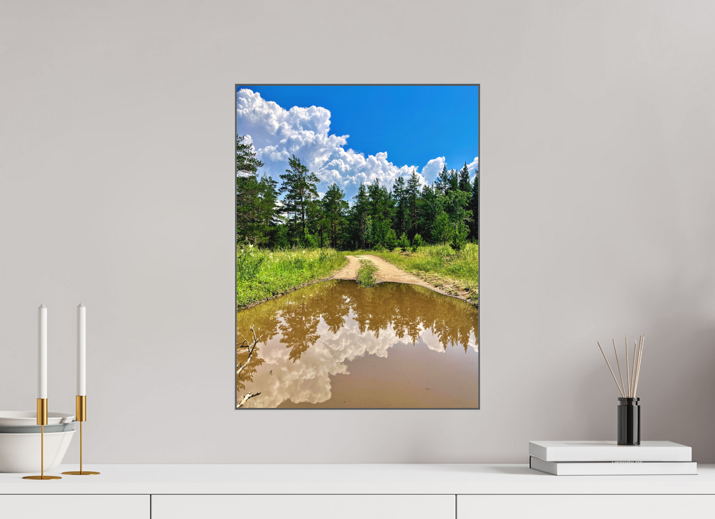 Walk the Line Between Earth and Sky: "Mirror Path" - photo print