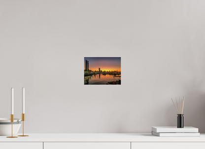 Experience the Urban Oasis: "Kuwait Bay" at Twilight - photo print